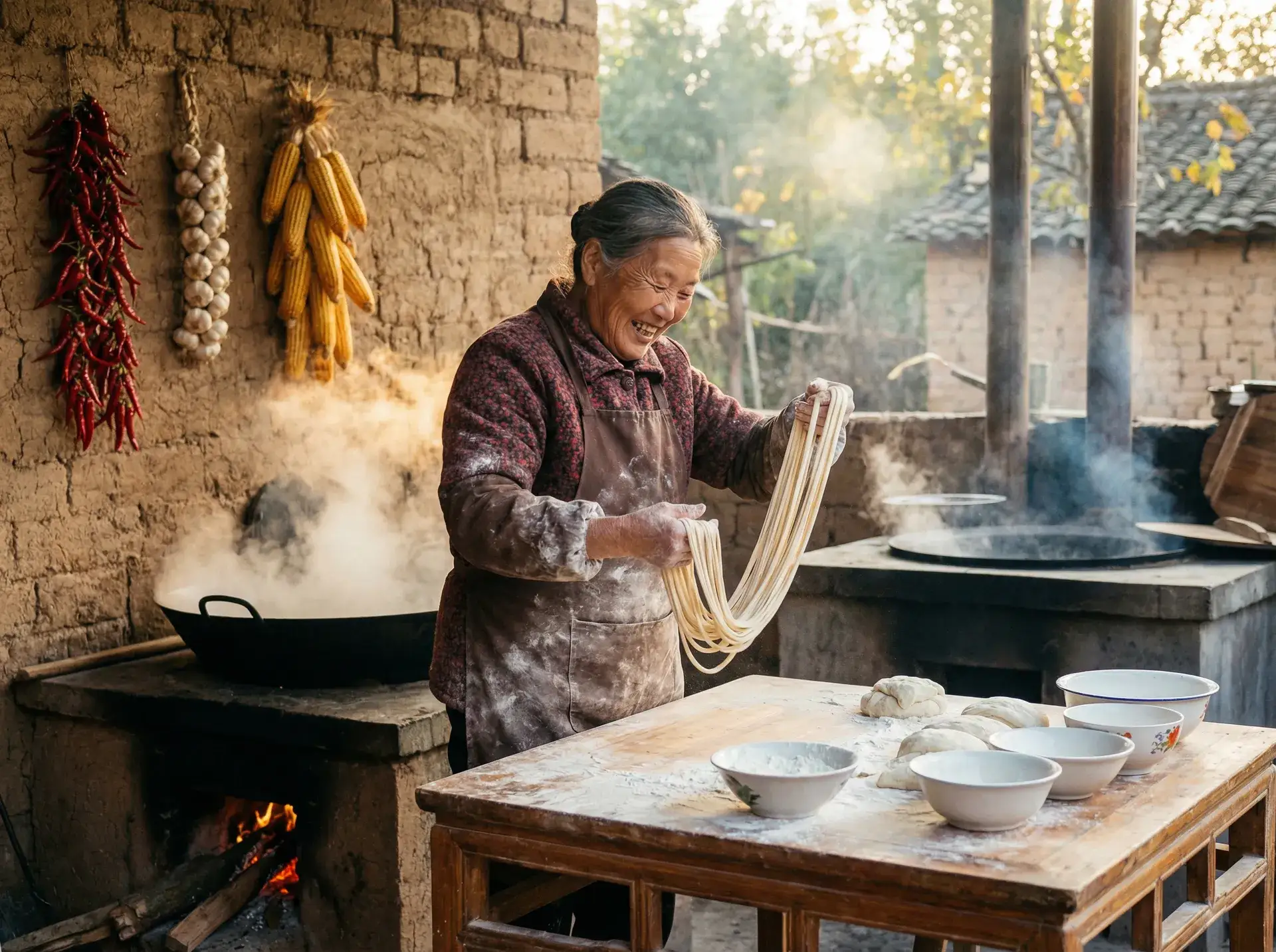 农家大嫂手擀面 - 联想s102上网本 乡村美食